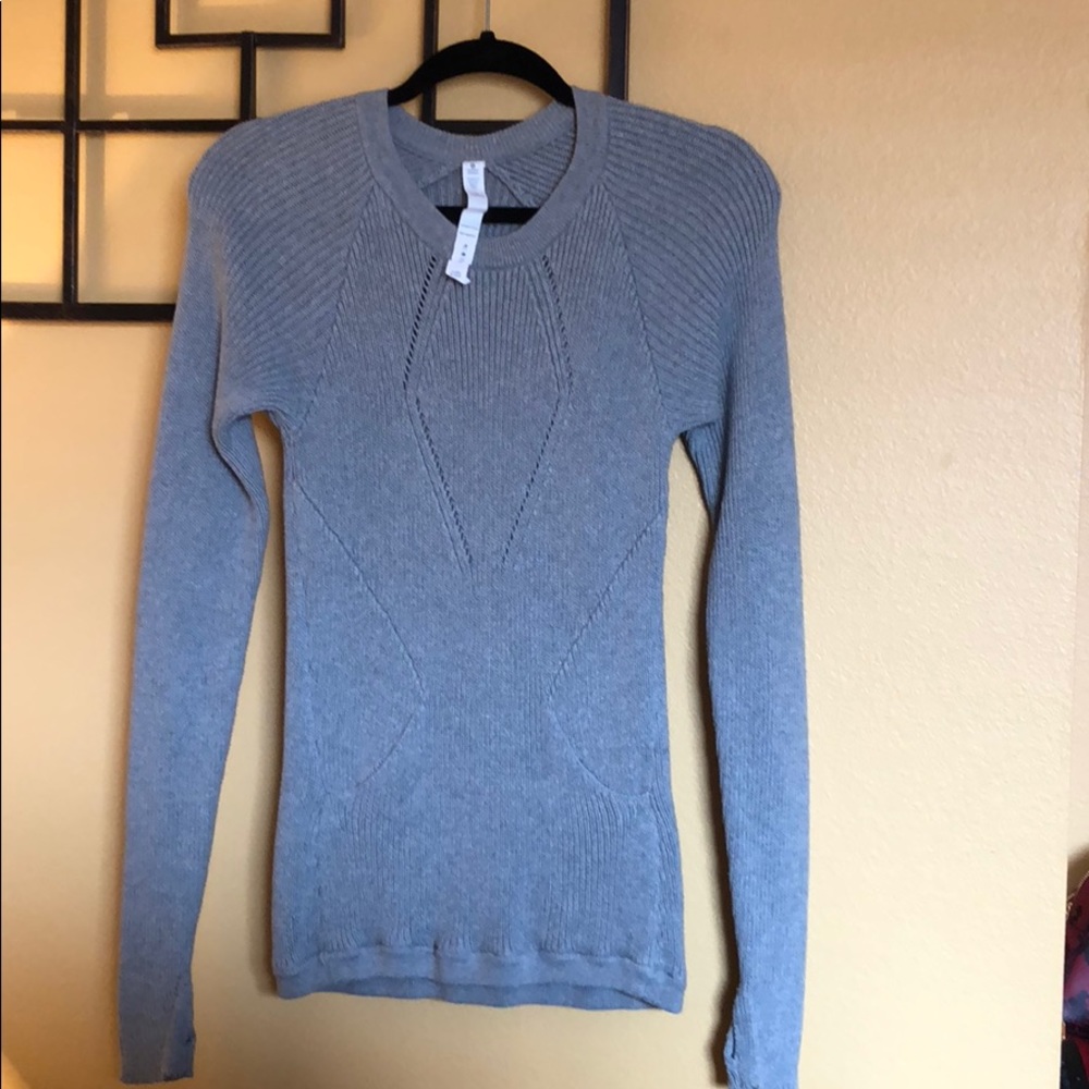 Long gray sweater
